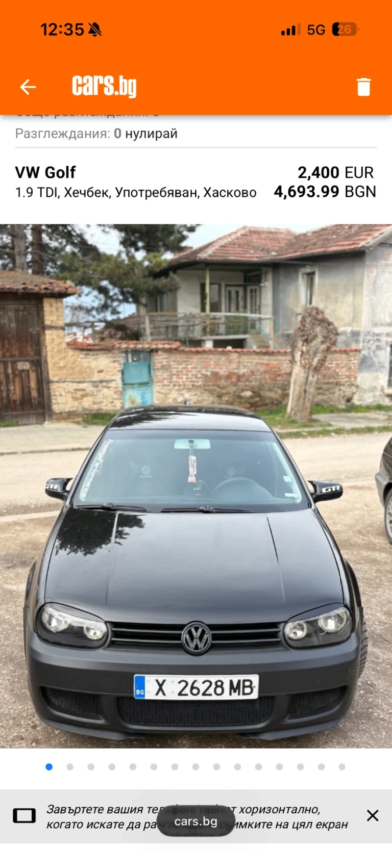 VW Golf - 2400 € / 4693.99 лв. - 65887365 1 | Car24.bg VW Golf - 2400 € / 4693.99 лв. - 65887365 1