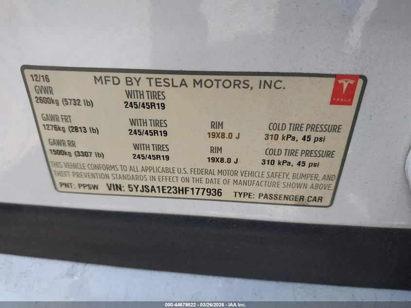 Tesla Model S 100D/60D/75D/90D/P100D, снимка 9 - Автомобили и джипове - 54403678