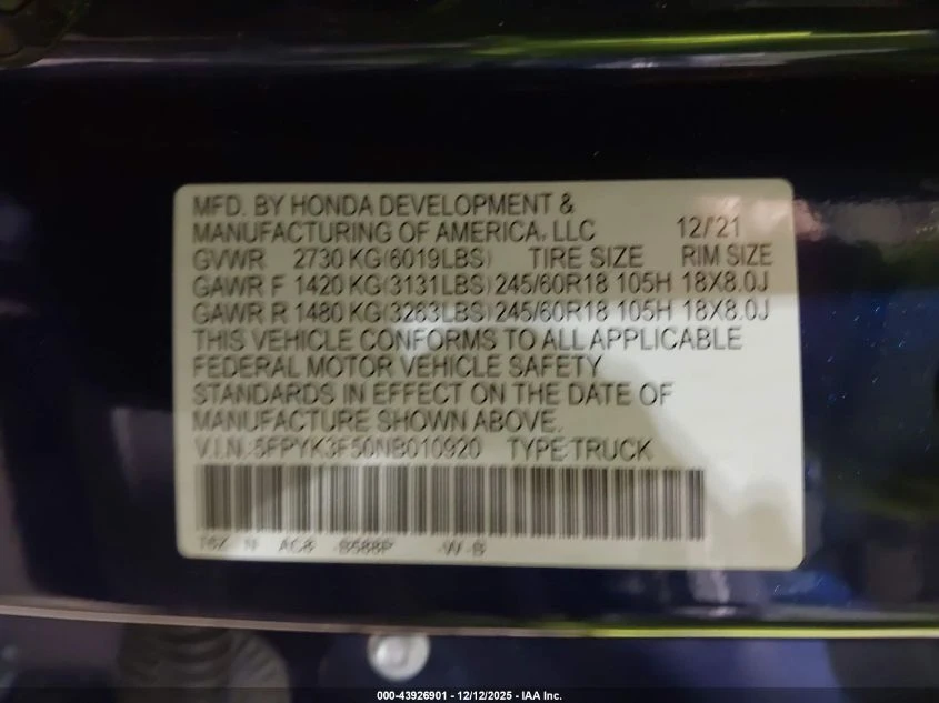 Honda Ridgeline 3.5l Rtl - изображение 9