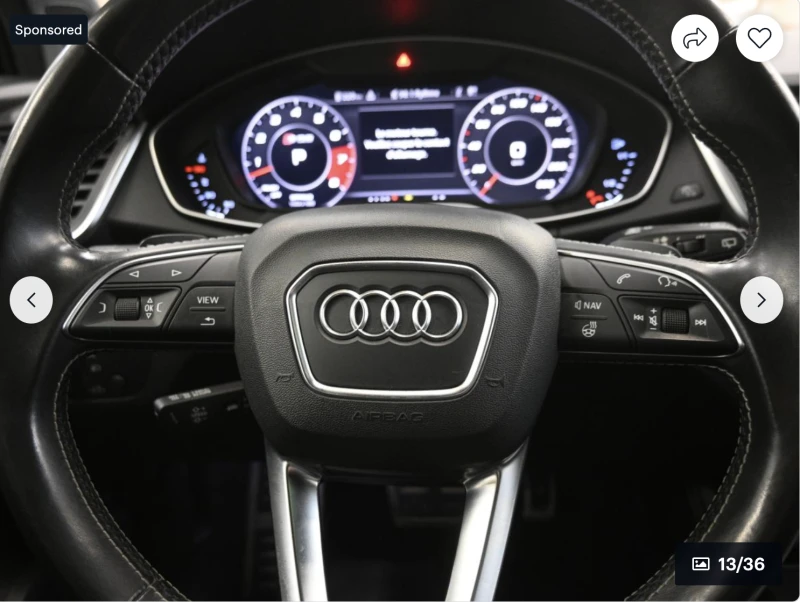 Audi SQ5 BANG* OLUFSEN* CARBON* LANE* ASSIST* 360КАМЕРА* , снимка 9 - Автомобили и джипове - 52458796