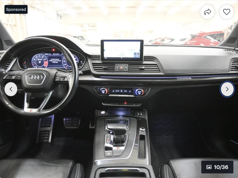Audi SQ5 BANG* OLUFSEN* CARBON* LANE* ASSIST* 360КАМЕРА* , снимка 8 - Автомобили и джипове - 52458796