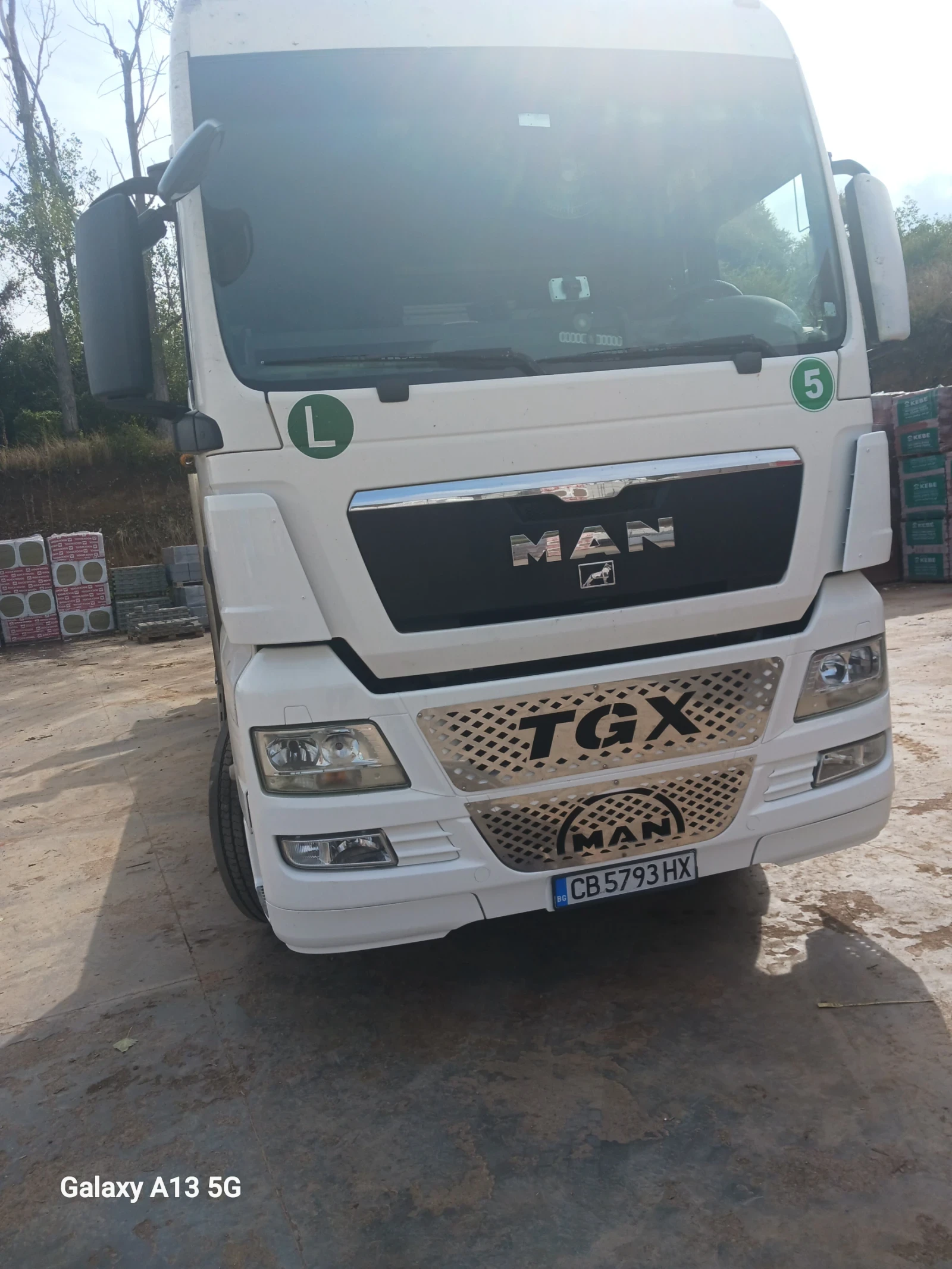 Man Tgx Бордови с кран HIAB160., снимка 1
