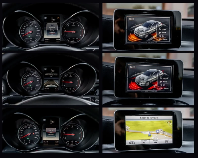 Mercedes-Benz C 220 AMG LINE/DISTRONIC/HEAD UP/BURMESTER, снимка 16 - Автомобили и джипове - 51478484