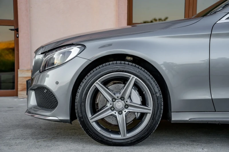 Mercedes-Benz C 220 AMG LINE/DISTRONIC/HEAD UP/BURMESTER, снимка 9 - Автомобили и джипове - 51478484