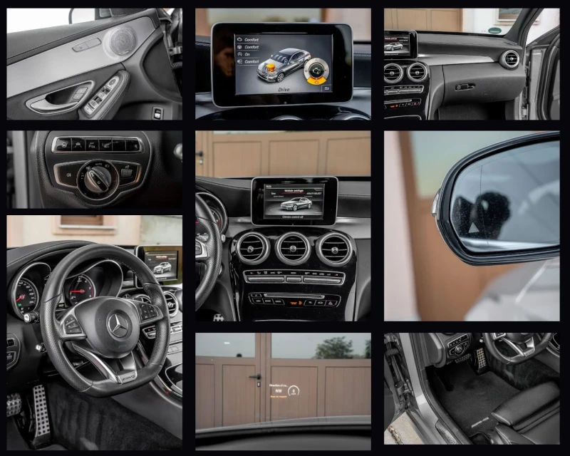 Mercedes-Benz C 220 AMG LINE/DISTRONIC/HEAD UP/BURMESTER, снимка 15 - Автомобили и джипове - 51478484
