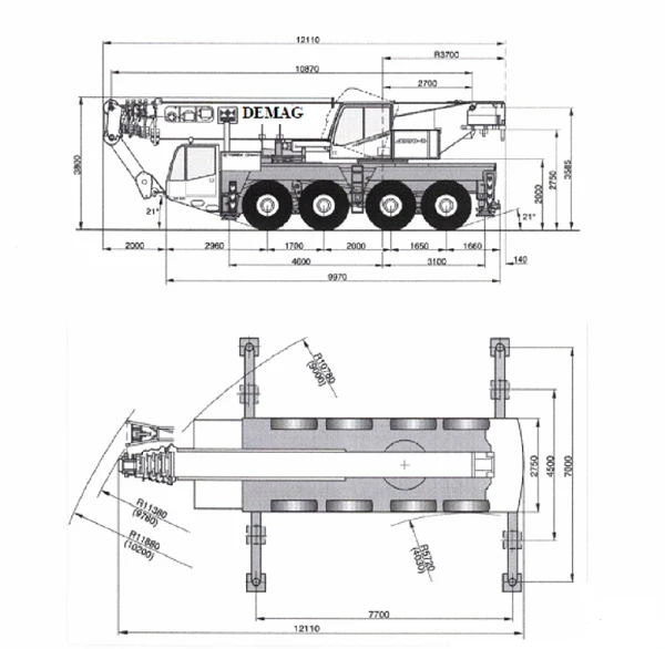 Автокран Друга марка DEMAG AC 80-2  8x8x8, снимка 14 - Индустриална техника - 29618488