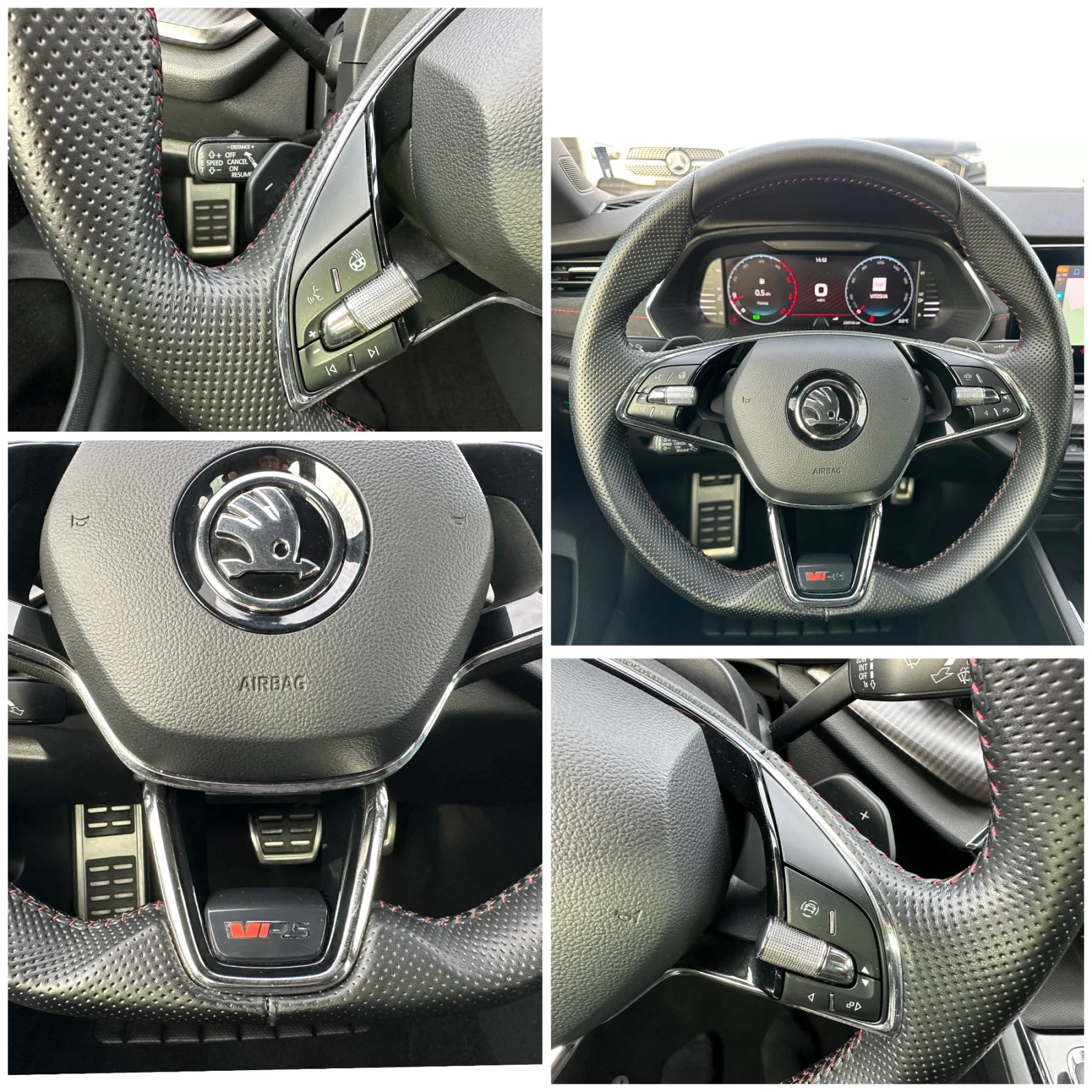 Skoda Octavia VRS 2.0d DSG 200кс-NARDO-MATRIX-ACC-LANE-KEYLESS , снимка 13 - Автомобили и джипове - 54409592