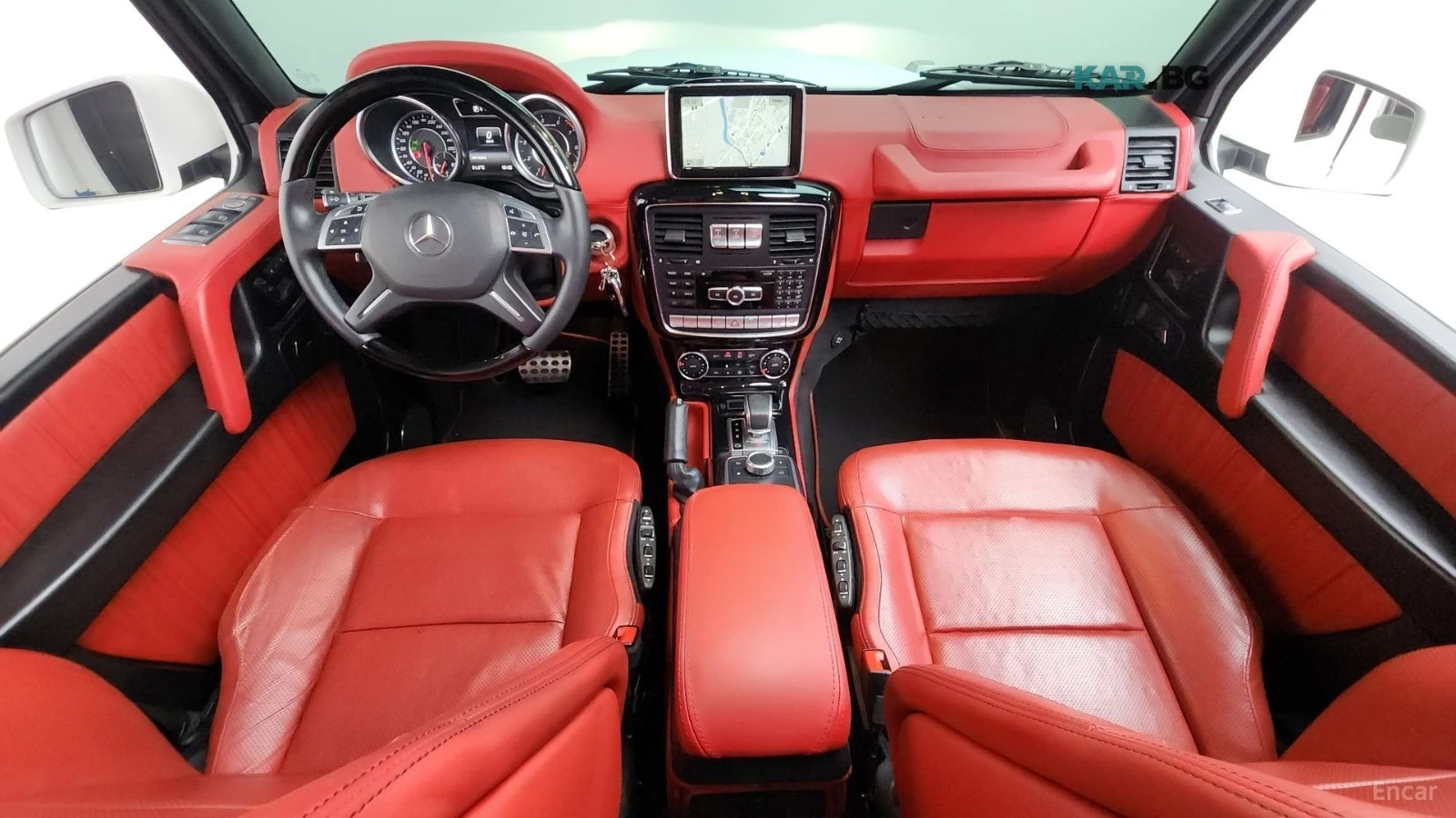 Mercedes-Benz G 63 AMG ЧЕРВЕНАКОЖА* ОБДУХВ* НАВИ* ПАНО, снимка 5 - Автомобили и джипове - 55694504