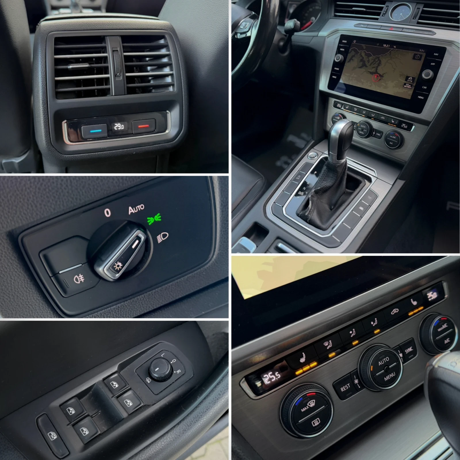 VW Passat 2.0TDi / КОЖА / ПОДГРЕВ / CarPlay / 2 КЛЮЧА, снимка 13 - Автомобили и джипове - 54072891