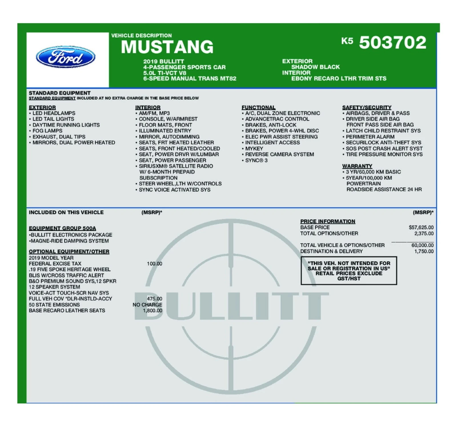 Ford Mustang GT ! BULLITT ! Magne-Ride * АвтоКредит* ЦЕНА ДО БГ, снимка 15 - Автомобили и джипове - 54403914