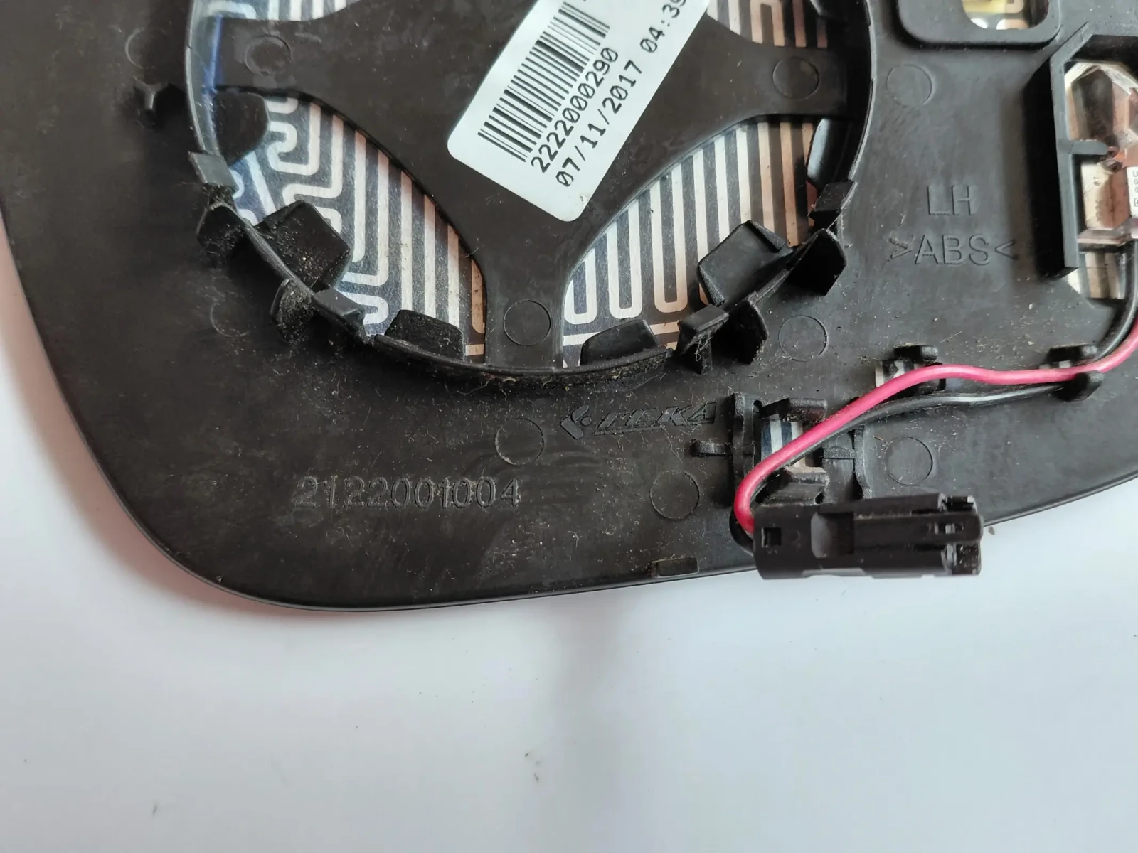2222000290 Стъкло за ляво огледало с подгрев и мъртва зона TOYOTA C-HR 2122001004, снимка 4 - Части - 56081465