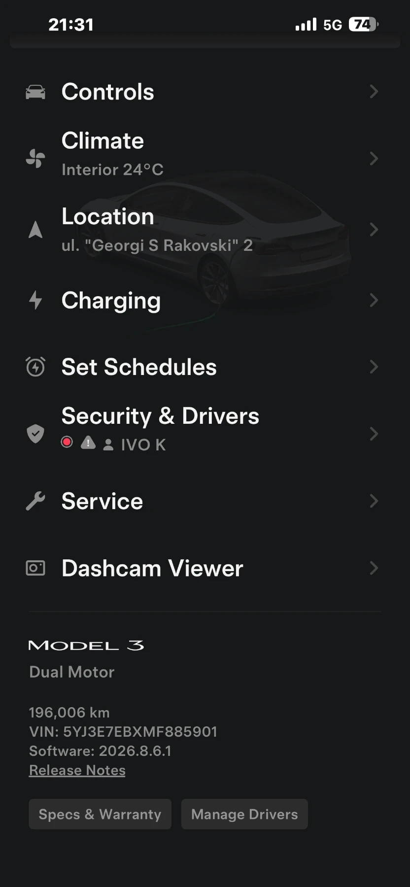 Tesla Model 3 Long range, снимка 13 - Автомобили и джипове - 54247951