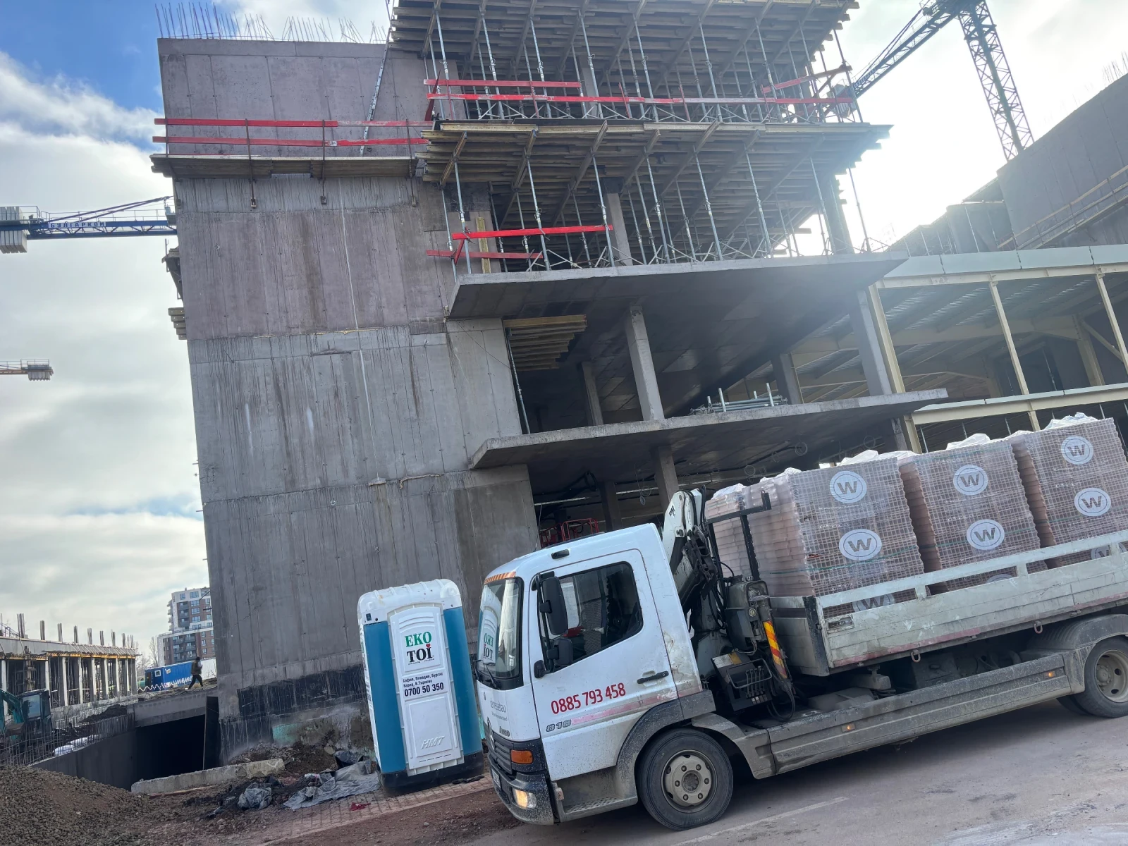 Mercedes-Benz Atego Самосвал и кран, снимка 1