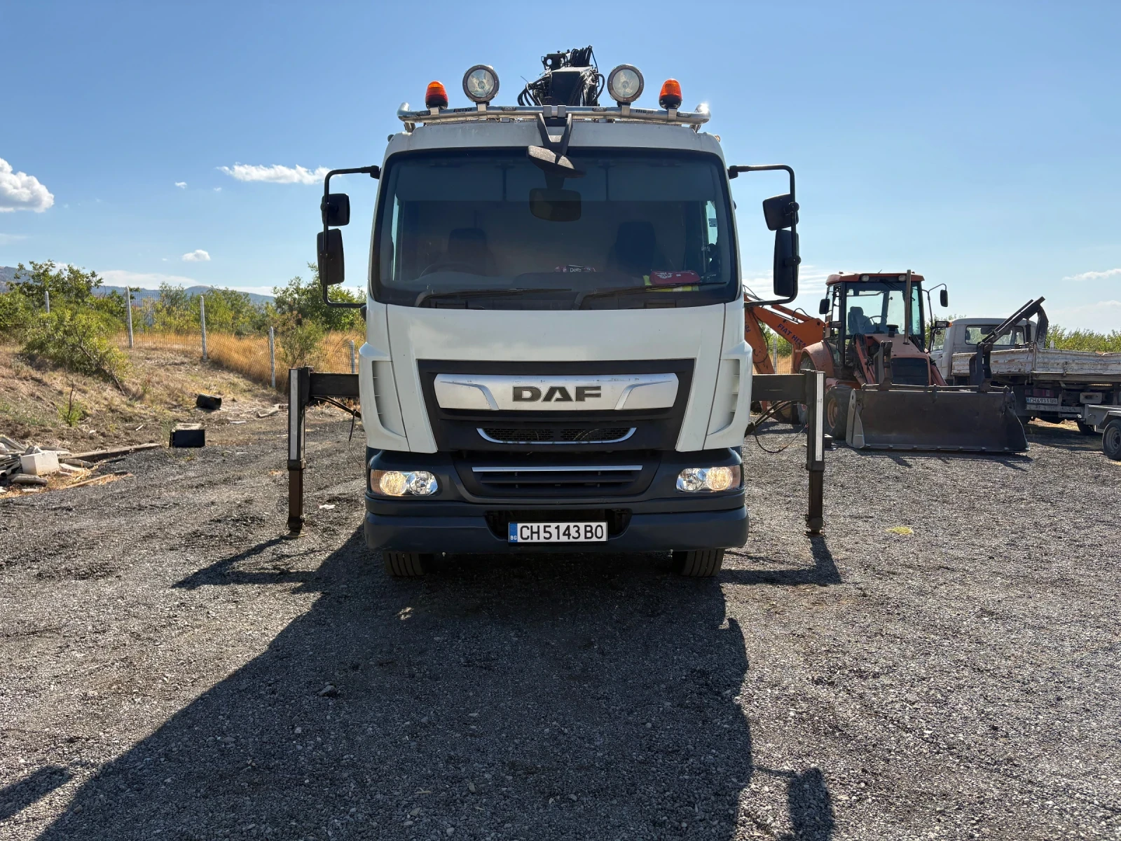 Daf 55 Самосвал с кран+ щипка