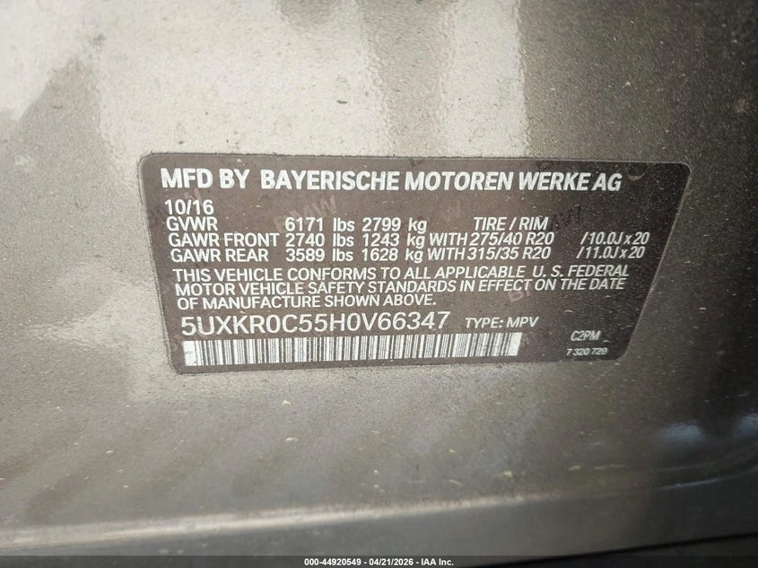 BMW X5 3.0l xDrive35I, снимка 9 - Автомобили и джипове - 54756039