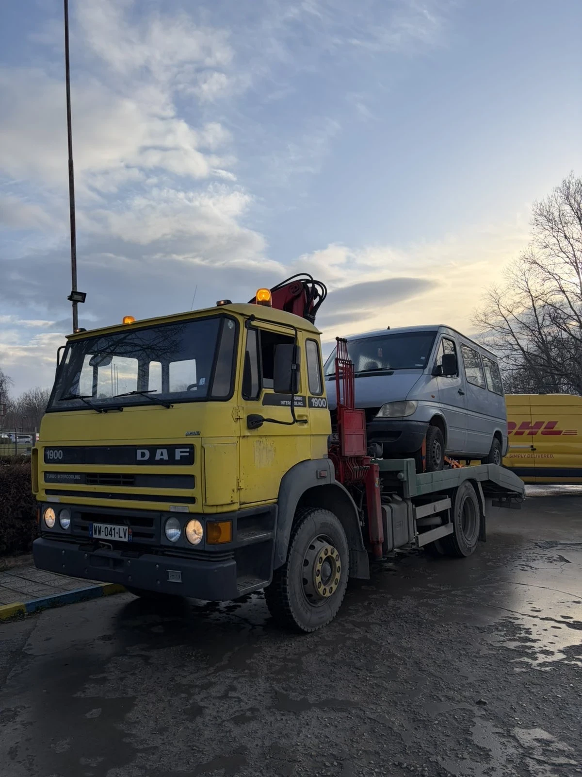 Daf 1900 Платформа с кран - изображение 3