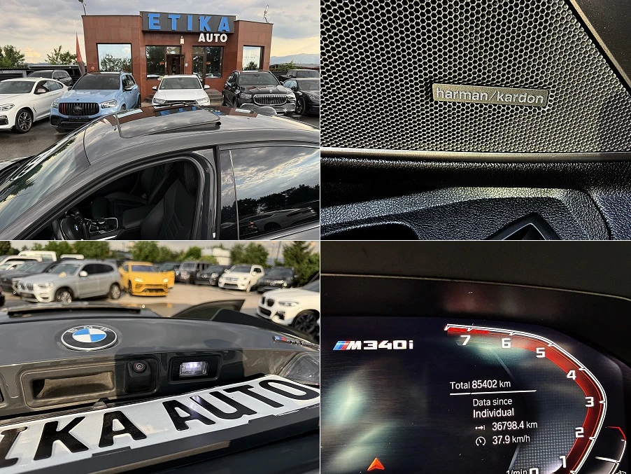 BMW 340 85400км-M Paket-Head Up-360Kameri-Harman Kardon-!!, снимка 17 - Автомобили и джипове - 55079103