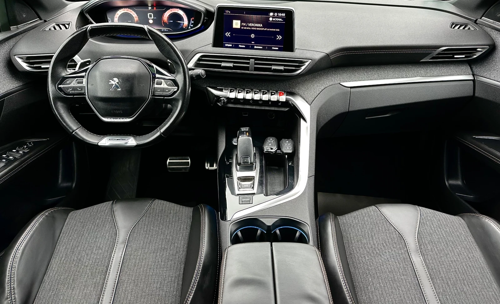 Peugeot 3008 GT-Line 1.6 HDI 120ks PANORAMA / PODGREV / 360kam, снимка 9 - Автомобили и джипове - 56239585