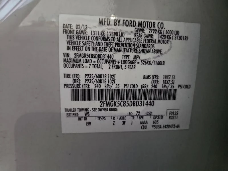 Ford Flex 3.5L 6 Front-wheel Drive, снимка 5 - Автомобили и джипове - 52934981