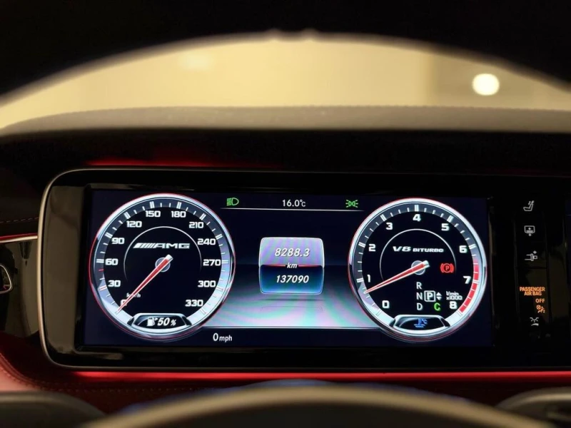 Mercedes-Benz S 63 * AMG 63| RED INT | MAGNO CASHMERE | FORGIATO RIMS, снимка 14 - Автомобили и джипове - 53046380