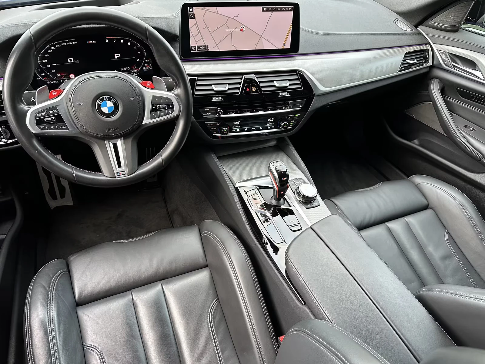 BMW M5 COMPETITION/530HP/CERAMIC/MATT/CAM/LED/458z, снимка 7 - Автомобили и джипове - 54760753