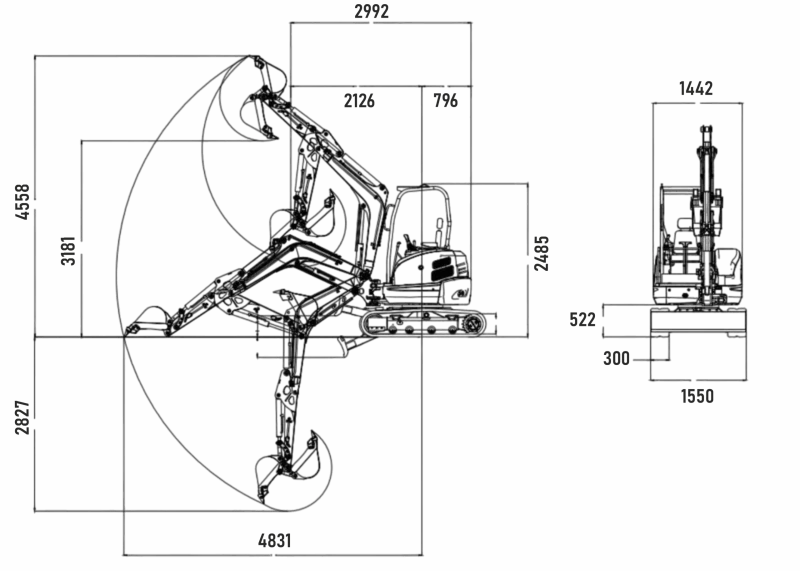 Багер Друга марка GUNTER GROSSMANN GG3500, снимка 5 - Индустриална техника - 52236751