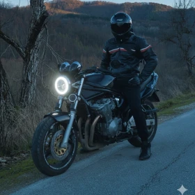 Suzuki Bandit Ауспух и Лед фар, снимка 1