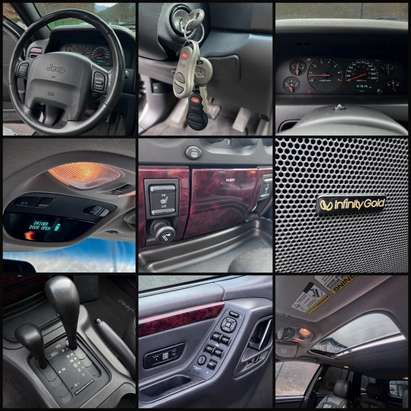 Jeep Grand cherokee 4.7 QUADRA DRIVE , снимка 14 - Автомобили и джипове - 53124632
