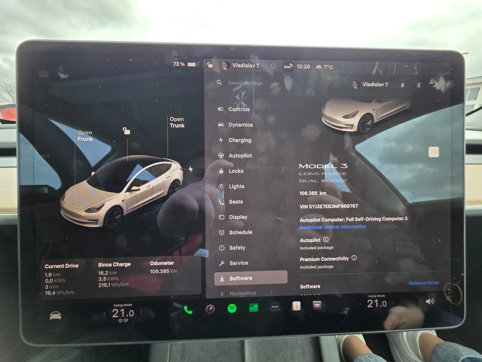 Tesla Model 3 Long Range , снимка 7 - Автомобили и джипове - 55535805
