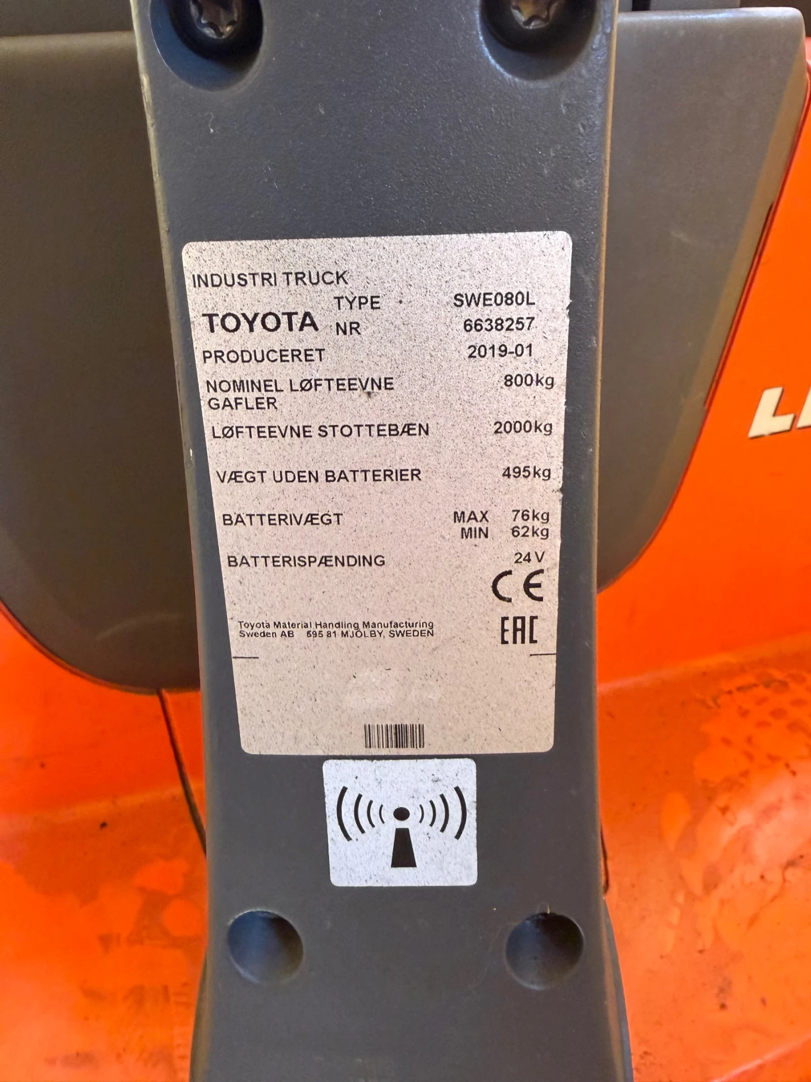 Електрокар Toyota Ел, снимка 5 - Индустриална техника - 56157374