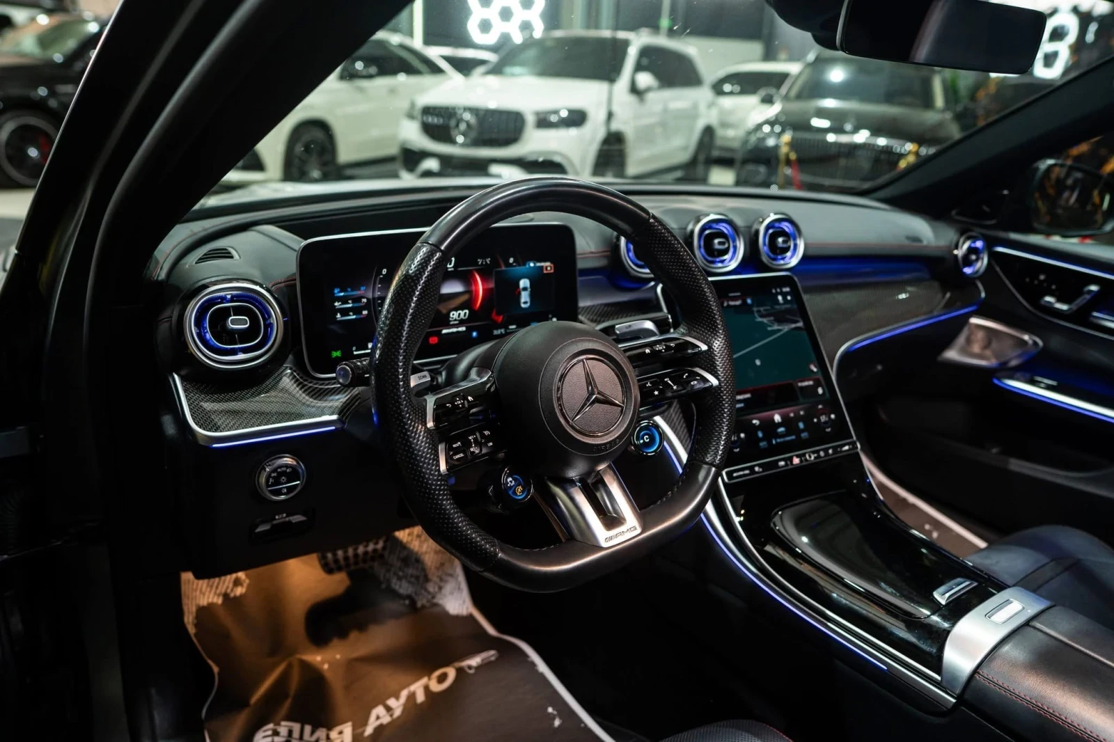 Mercedes-Benz C 43 AMG 4MATIC LED NAVI ПАНО BURM HUD ЛИЗИНГ 100%, снимка 12 - Автомобили и джипове - 55883870