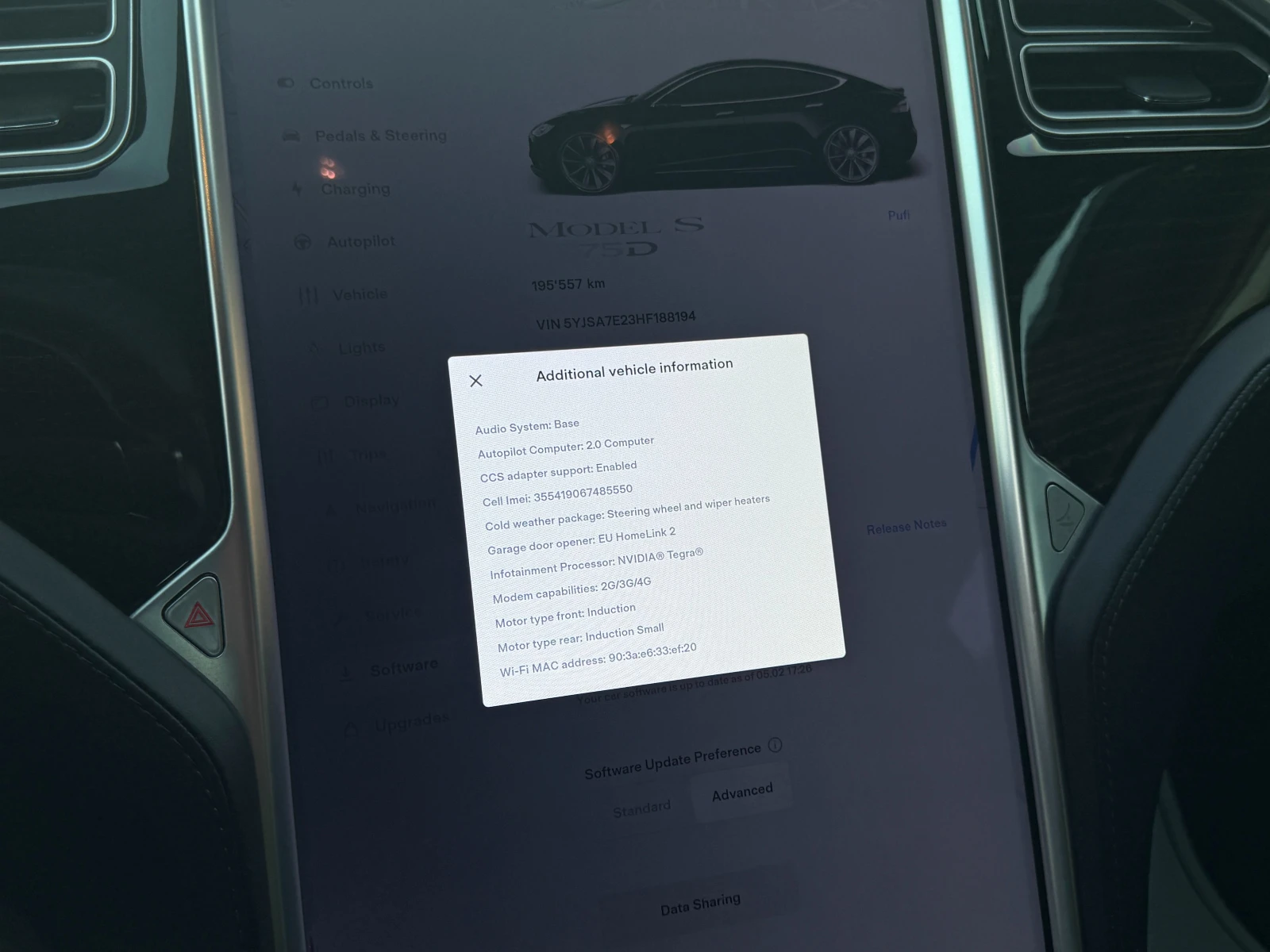 Tesla Model S * 75D* EU* FreeSuperCharge* EU* CCS, снимка 12 - Автомобили и джипове - 56595863