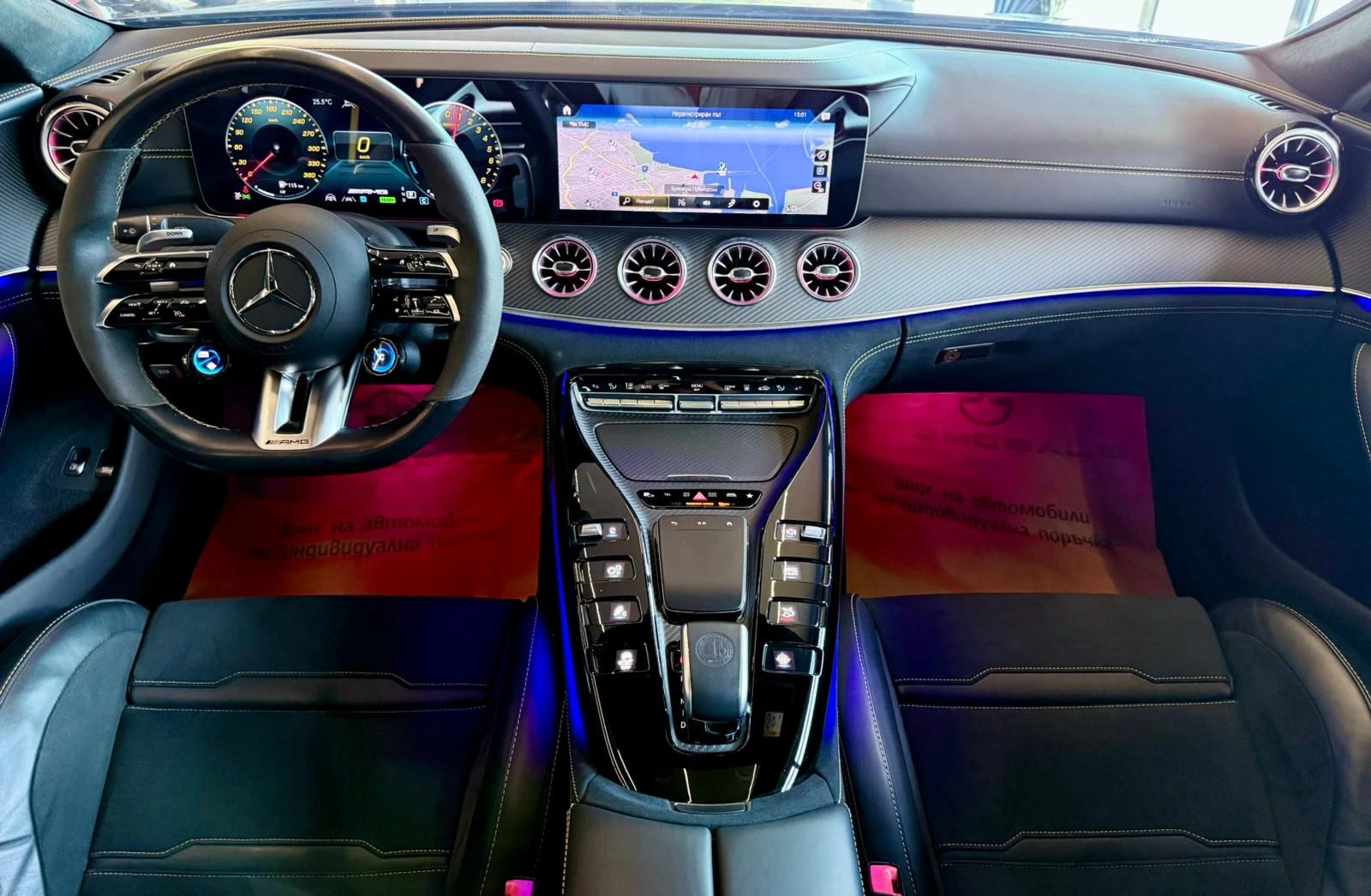 Mercedes-Benz GT 63s* 4M* V8* Burmester* H&U* Подгрев* Лизинг , снимка 8 - Автомобили и джипове - 54959359