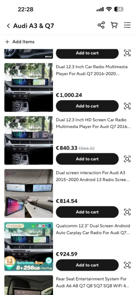 Android ����� �� Audi Q7 4M 2016 2020 ����� 12.3 HD ����� CarPlay Android Auto GPS 360 cam | Mobile.bg � ����� ������ 6