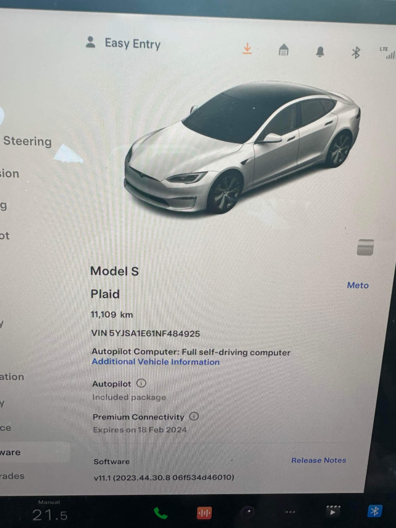 Tesla Model S Plaid 1020 кс Налична, снимка 15 - Автомобили и джипове - 45600018