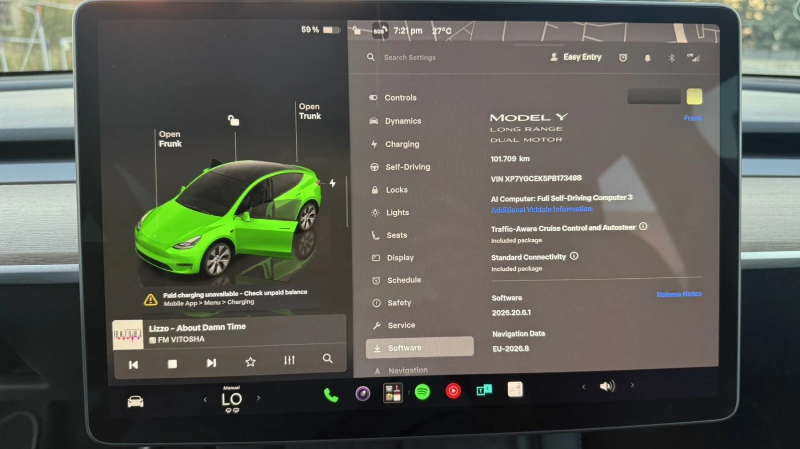 Tesla Model Y Tesla Model Y LONG RANGE DUAL MOTOR, снимка 15 - Автомобили и джипове - 56121042