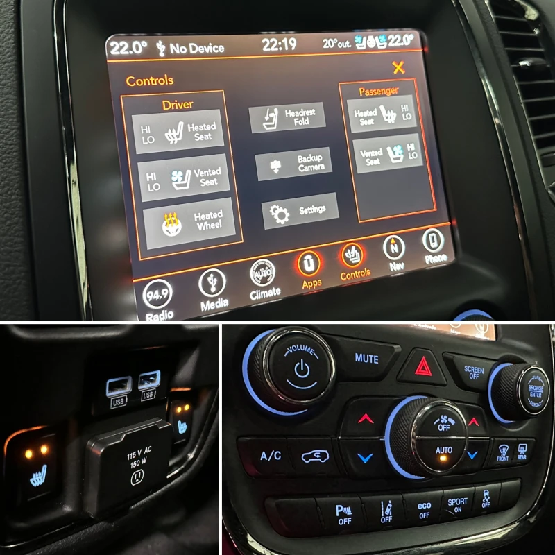 Dodge Durango * 5.7 R/T* DISTRONIC* ОБДУХ* ПОДГРЕВ* , снимка 17 - Автомобили и джипове - 51055348