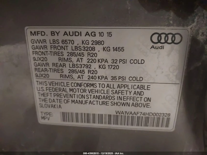 Audi Q7 3.0L V-6 DI, DOHC, VVT, SUPERCHARGER, 333HP All, снимка 14 - Автомобили и джипове - 53572706