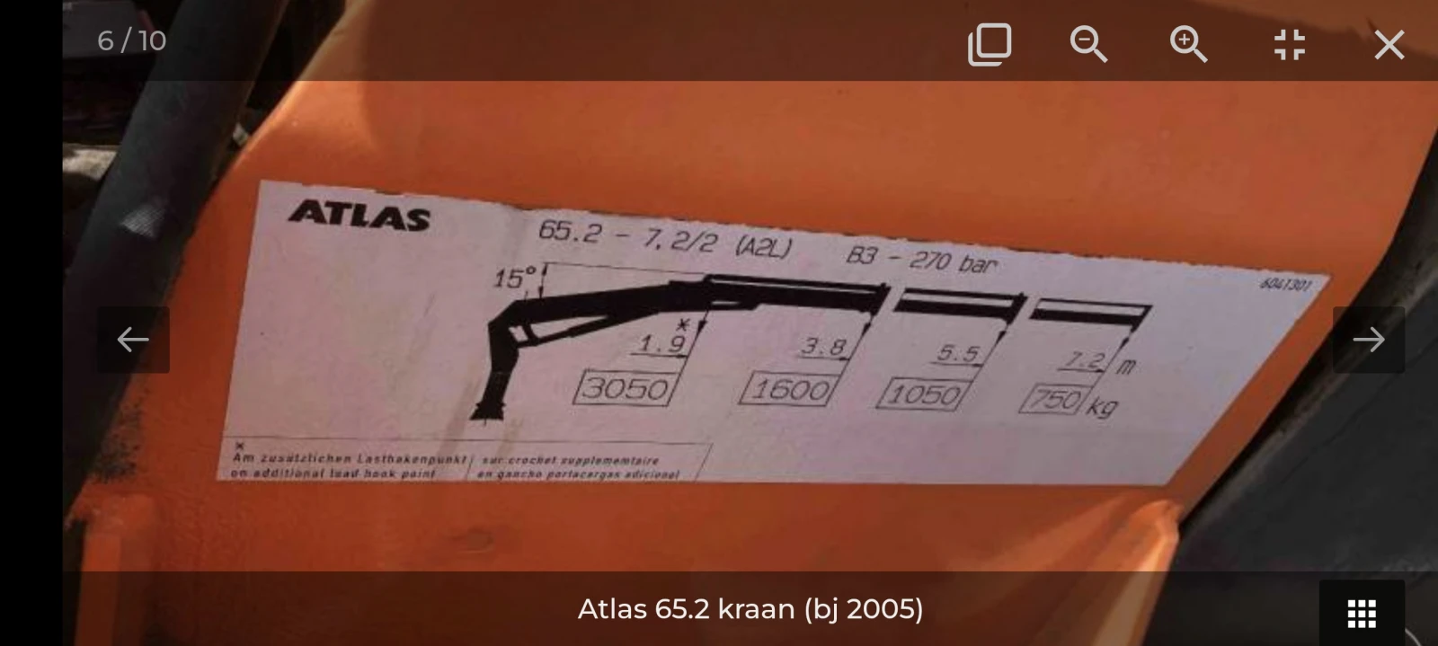 Mercedes-Benz Actros Atlas 65.2 7.2M | Mobile.bg   11