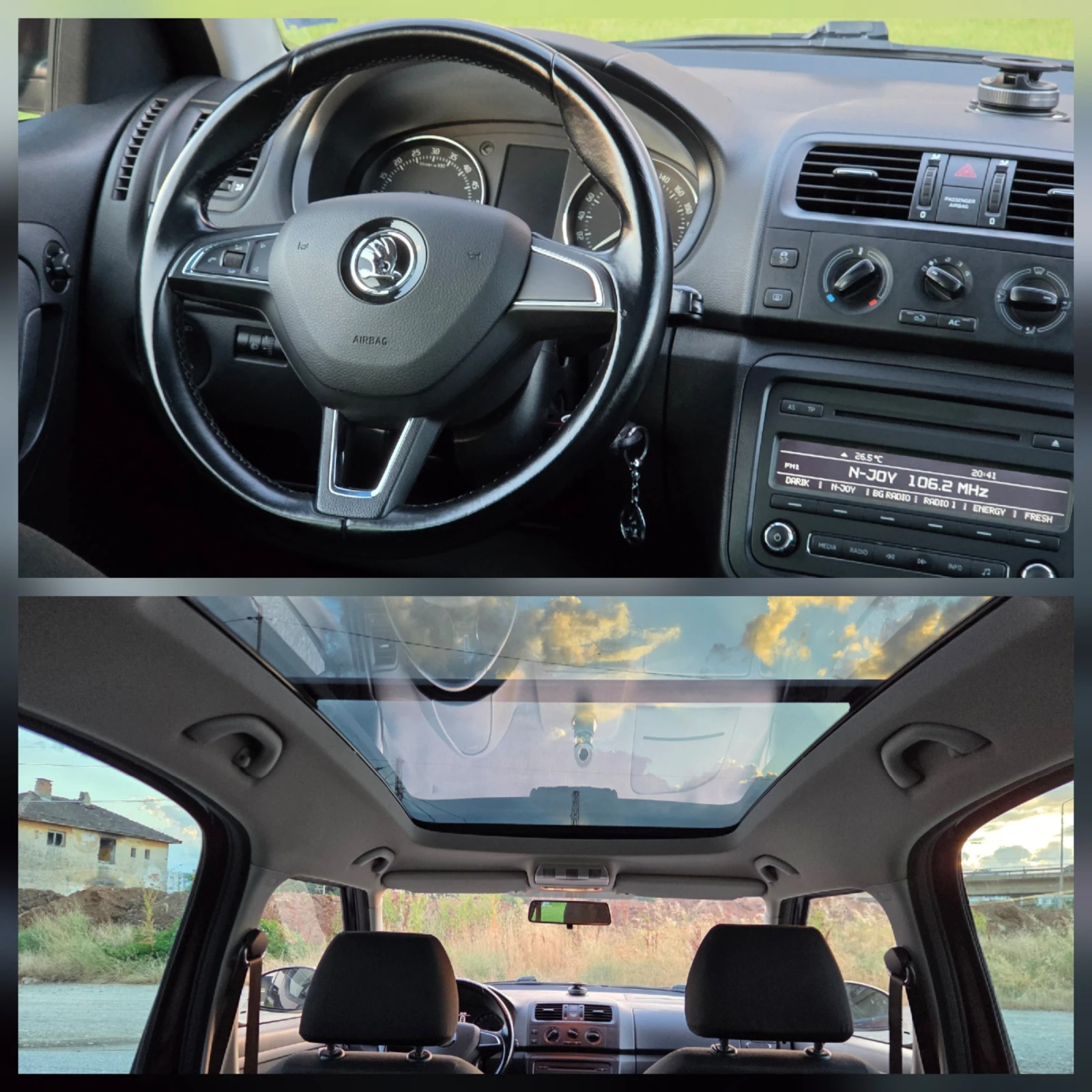 Skoda Roomster 1.6 TDI 90к.с. Facelift Панорама, снимка 12 - Автомобили и джипове - 55159402