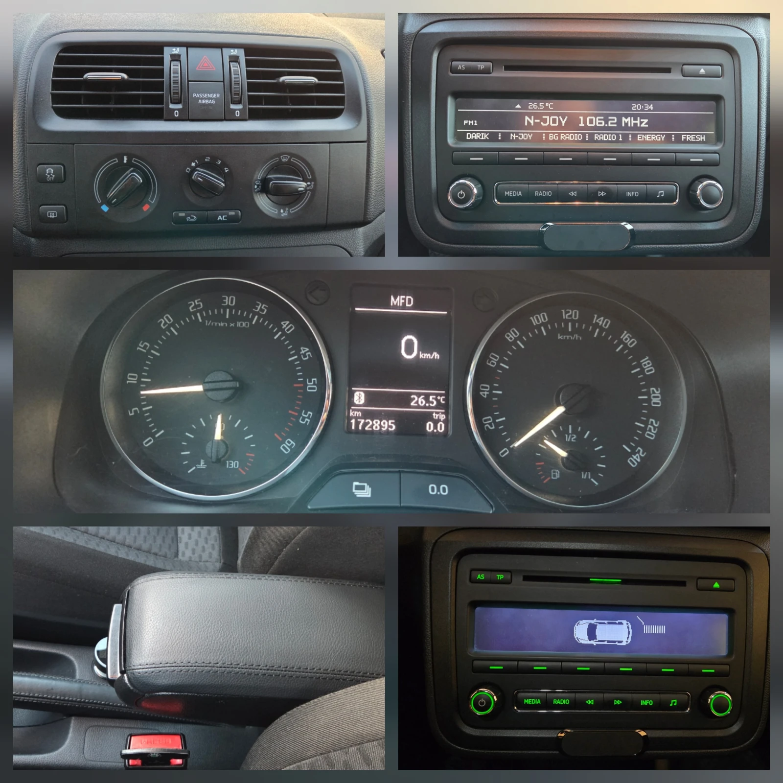 Skoda Roomster 1.6 TDI 90к.с. Facelift Панорама, снимка 14 - Автомобили и джипове - 55159402