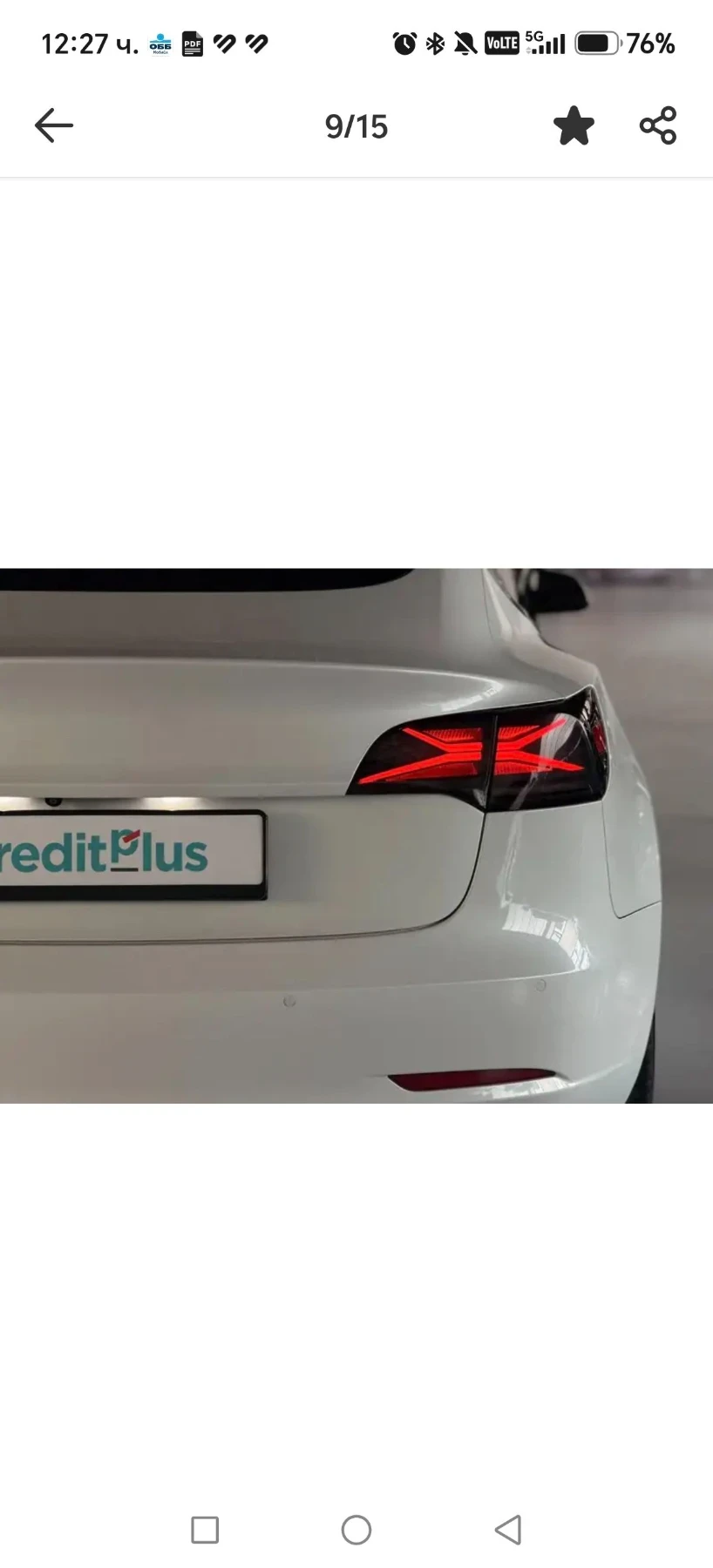 Tesla Model 3 Long range /490k.s./AWD/ ЕВРОПЕЙКА, снимка 7 - Автомобили и джипове - 56582724