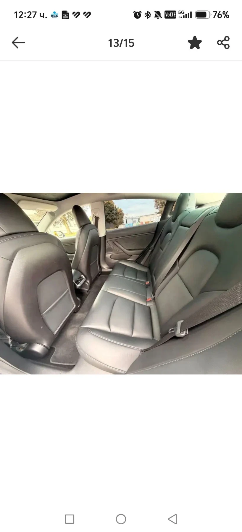 Tesla Model 3 Long range /490k.s./AWD/ ЕВРОПЕЙКА, снимка 15 - Автомобили и джипове - 56582724