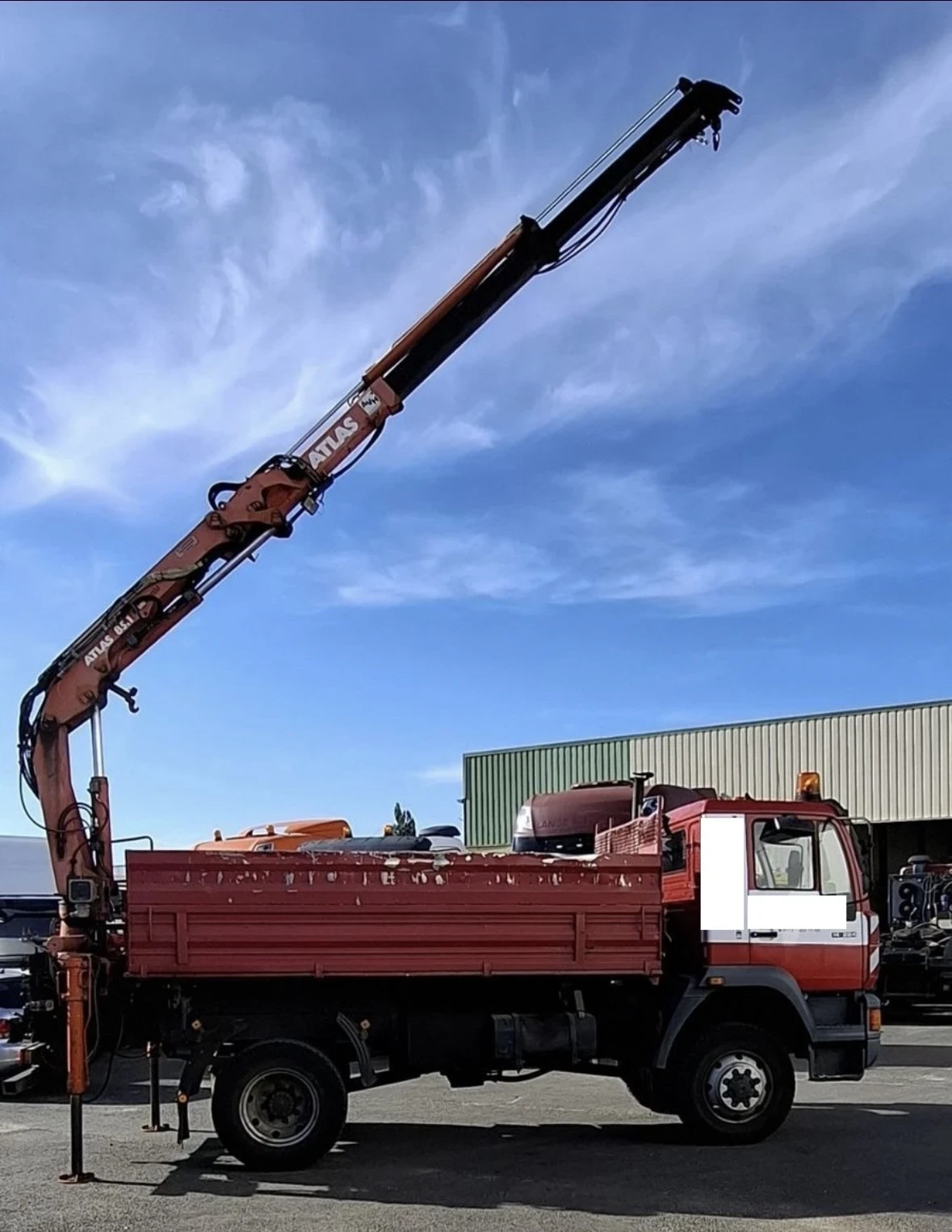 Man 14.224 Самосвал с кран и дистанционно, снимка 7 - Камиони - 56128171