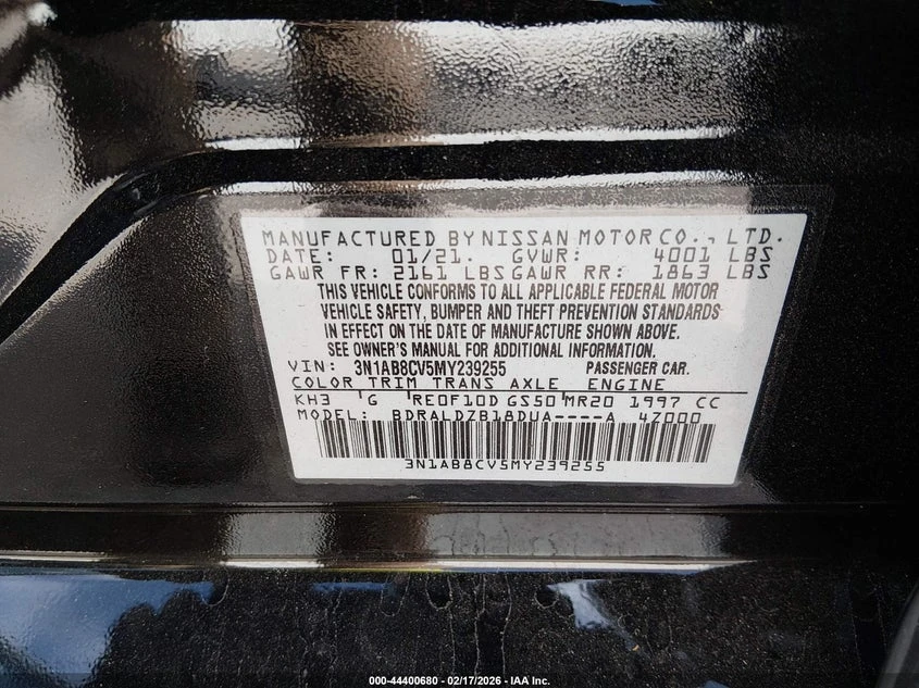 Nissan Sentra 2.0L I-4 DI, DOHC, VVT, 149HP Front Wheel Drive, снимка 9 - Автомобили и джипове - 53978279