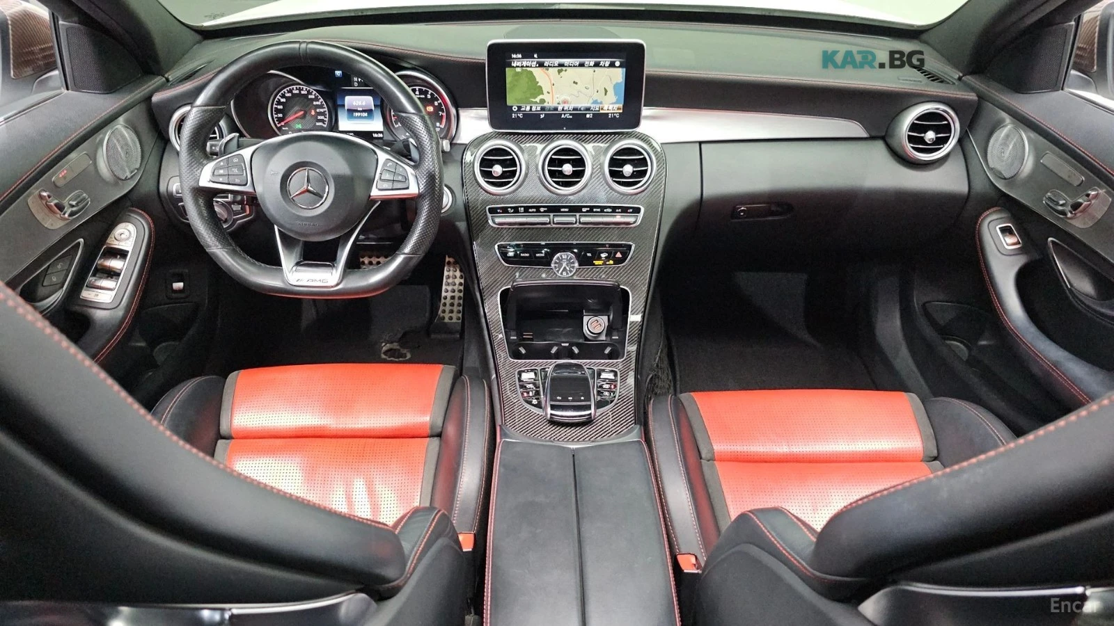 Mercedes-Benz C 63 AMG * ПОДГРЕВ* ПАНОРАМА* 360* HEAD-UP* BURMESTER* , снимка 7 - Автомобили и джипове - 55223490