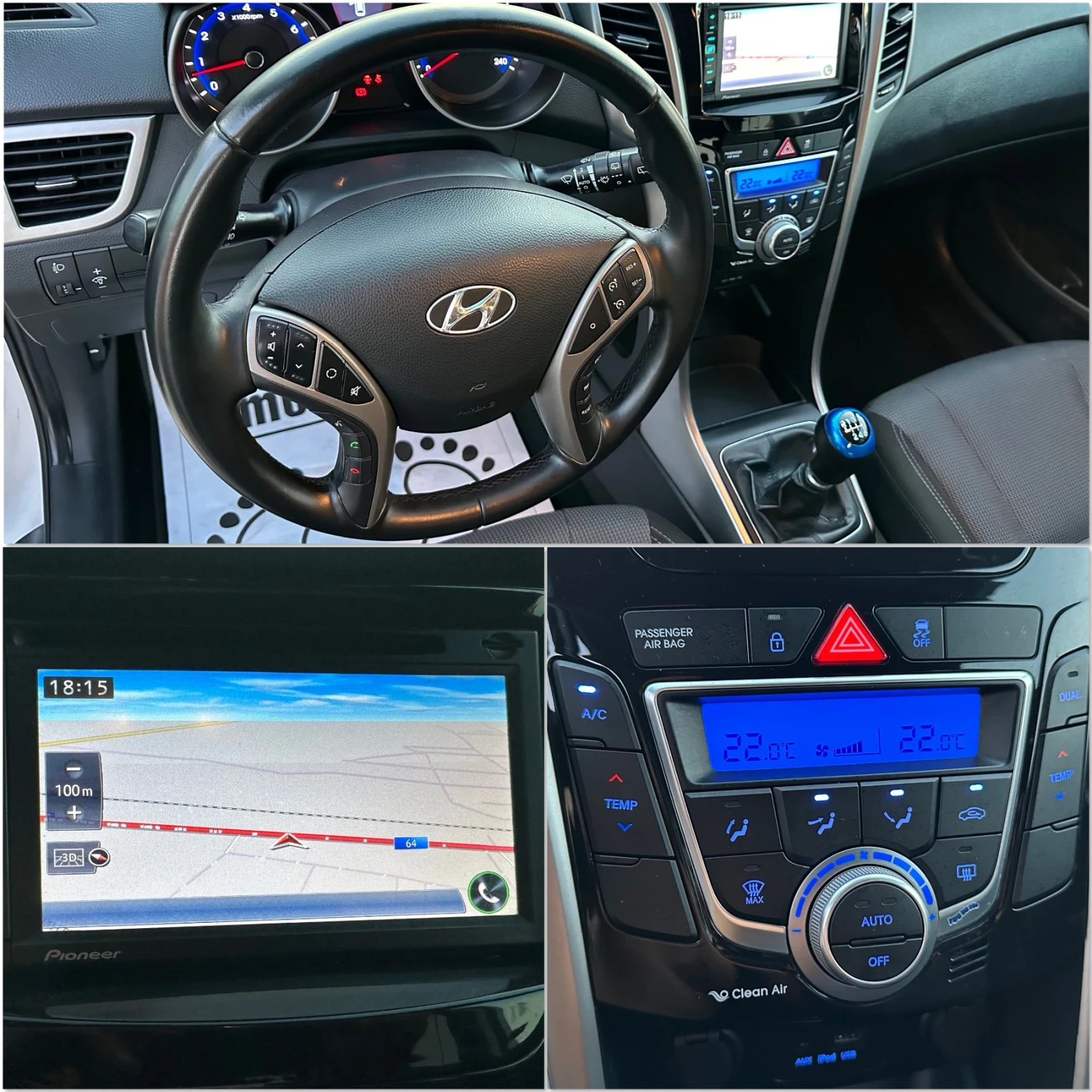 Hyundai I30 1.4i 100к. 6-скор.Нави! Климатроник! Лед!, снимка 15 - Автомобили и джипове - 55694974