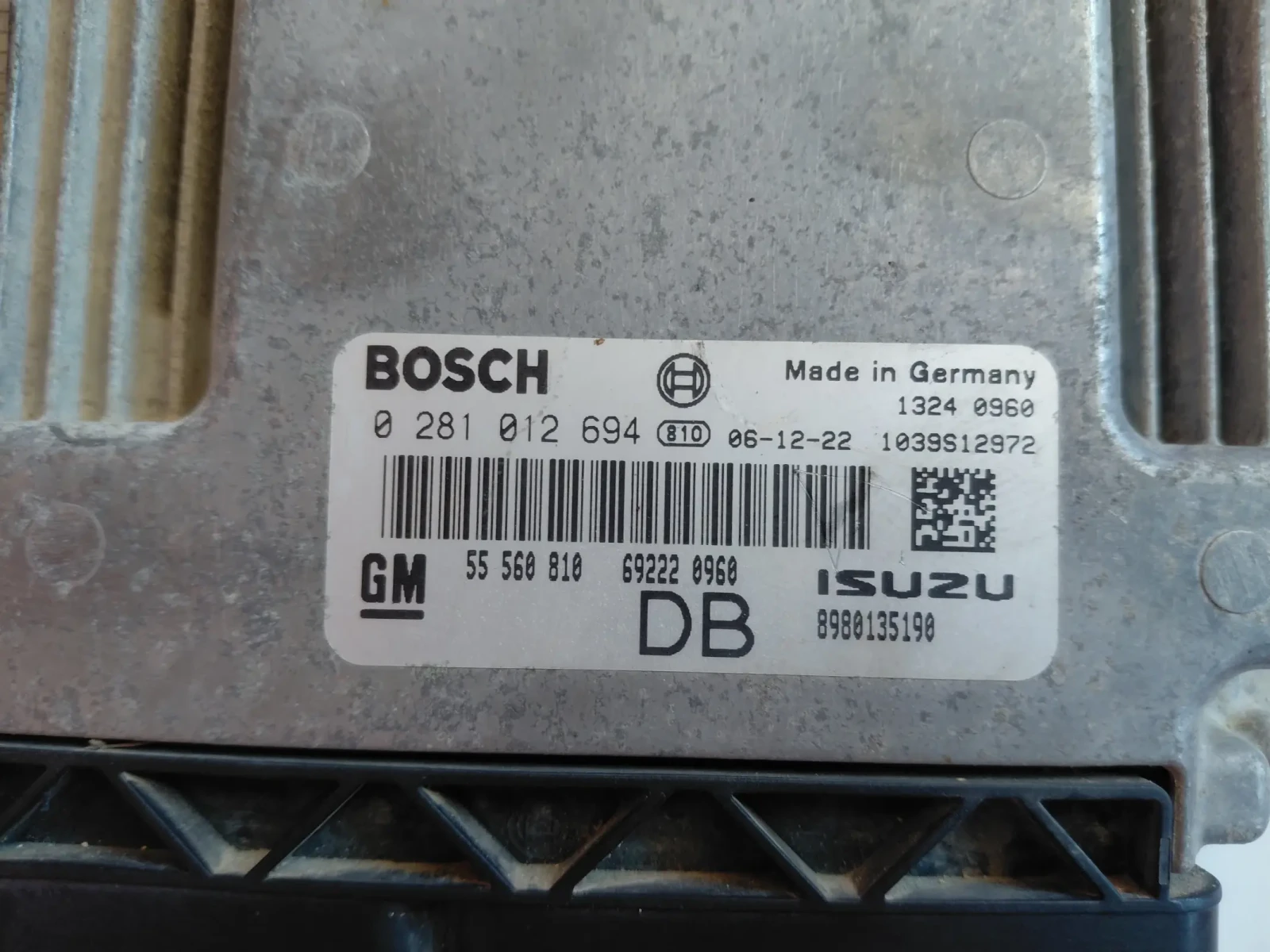 55560810 Компютър двигател OPEL ASTRA H  1.7 CDTI  GM55560810   0281012694, снимка 3 - Части - 55689326