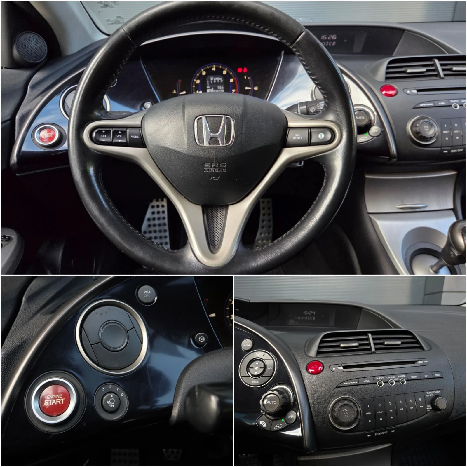 Honda Civic 1.4 бензин/газ 6 скорости, снимка 11 - Автомобили и джипове - 54624832