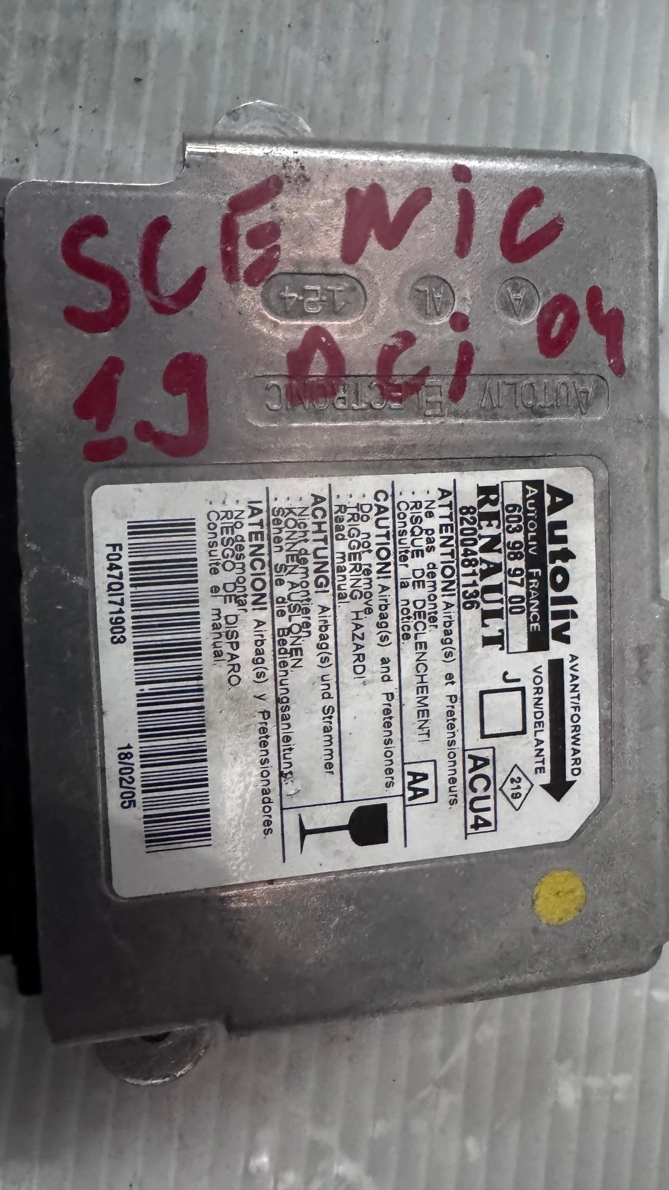 Airbag  /  /  a Renault Scenic  - 8200481136 /  603989700 | Mobile.bg   2